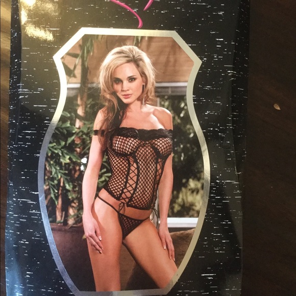 Fence net cami with matching thong - Picture 1 of 2